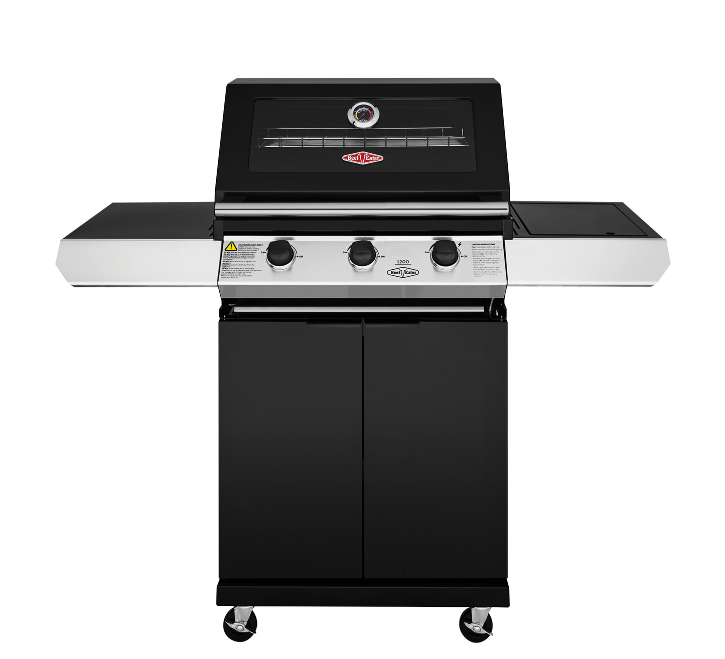 1200E Series - 3 Burner BBQ & Side Burner Trolley