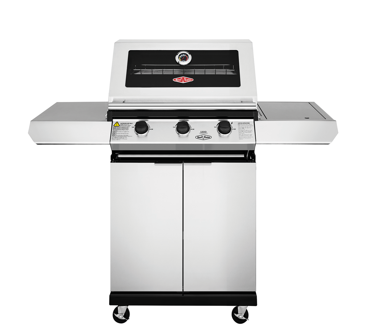1200S Series - 3 Burner BBQ & Side Burner Trolley
