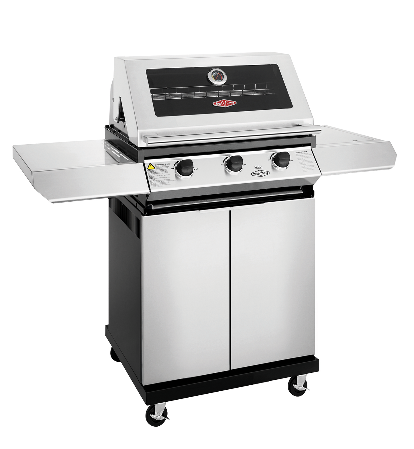1200S Series - 3 Burner BBQ & Side Burner Trolley