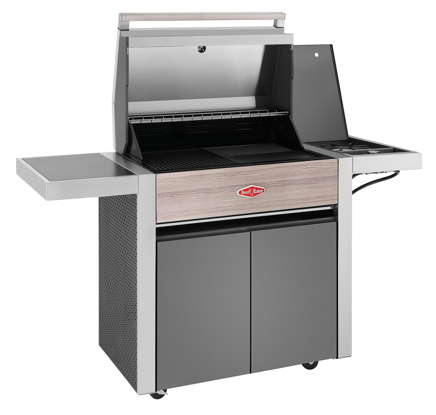 1500 Series - 4 Burner BBQ & Side Burner Trolley
