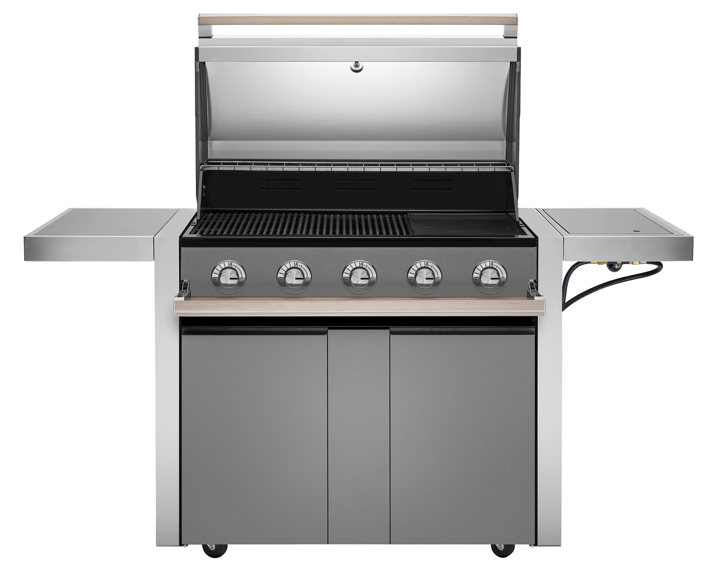 1500 Series - 5 Burner BBQ & Side Burner Trolley