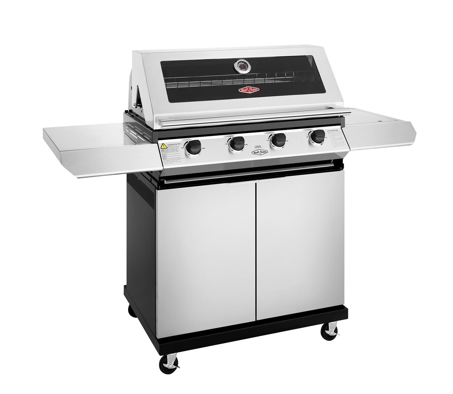 1200S Series - 4 Burner BBQ & Side Burner Trolley