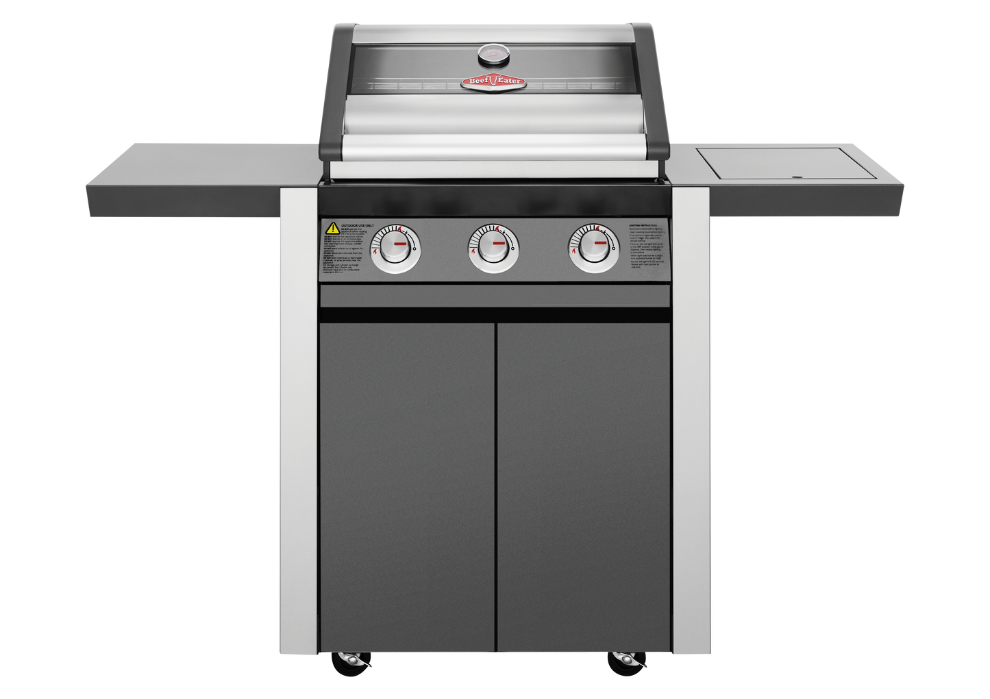 1600E Series - 3 Burner BBQ & Side Burner Trolley