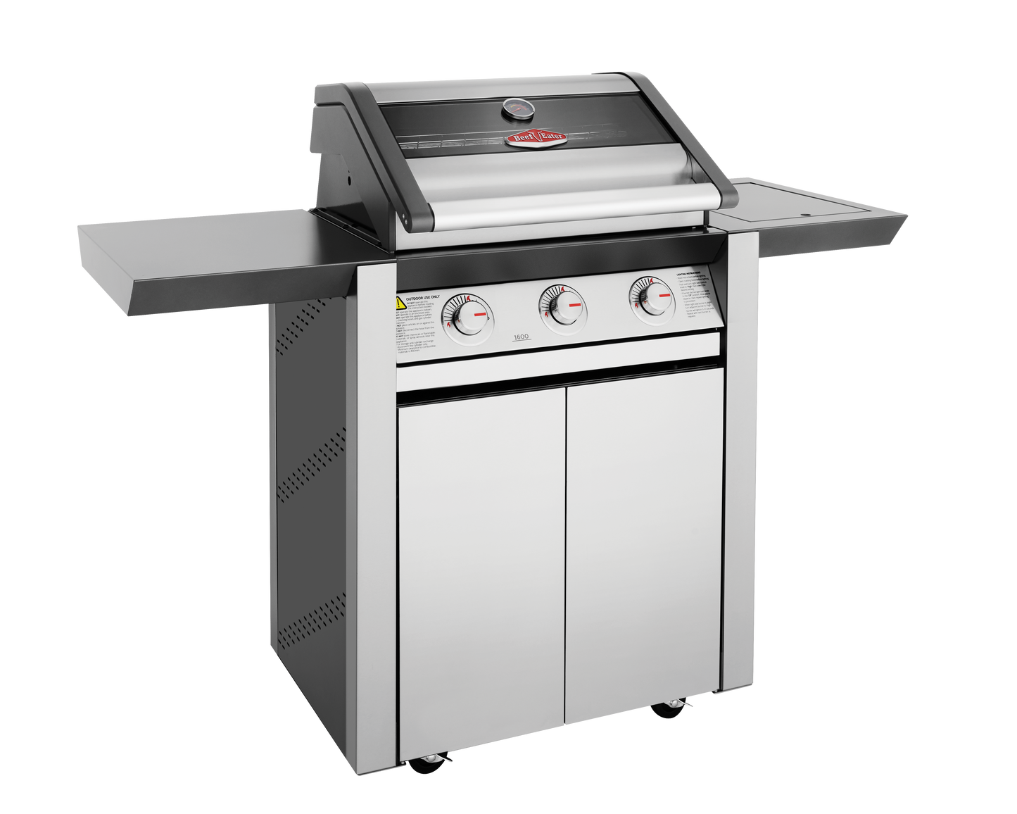 1600S Series - 3 Burner BBQ & Side Burner Trolley