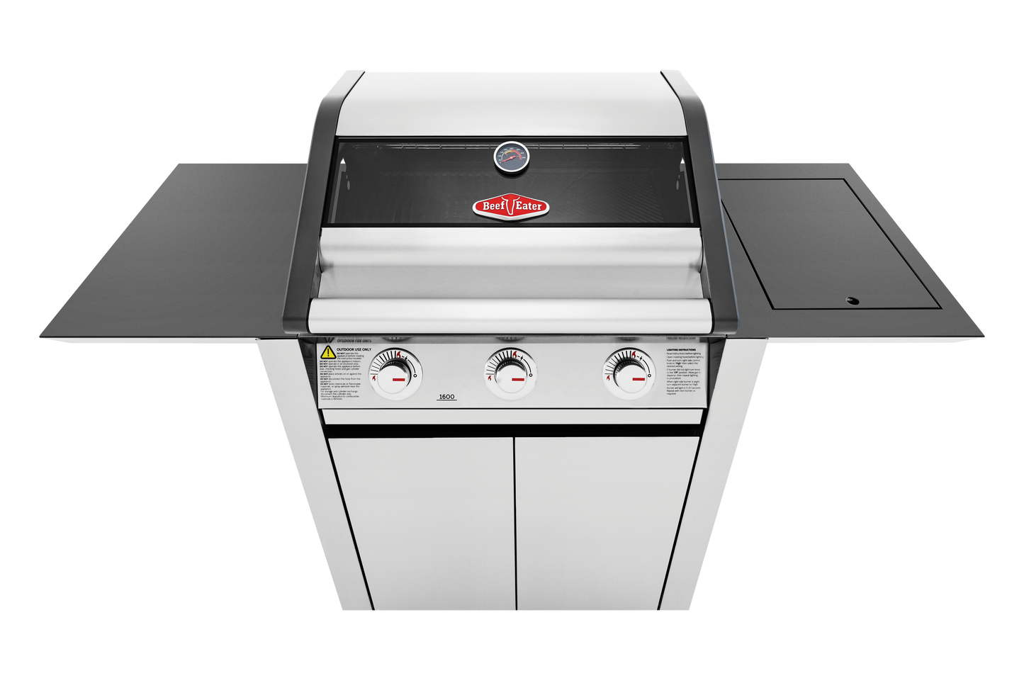 1600S Series - 3 Burner BBQ & Side Burner Trolley