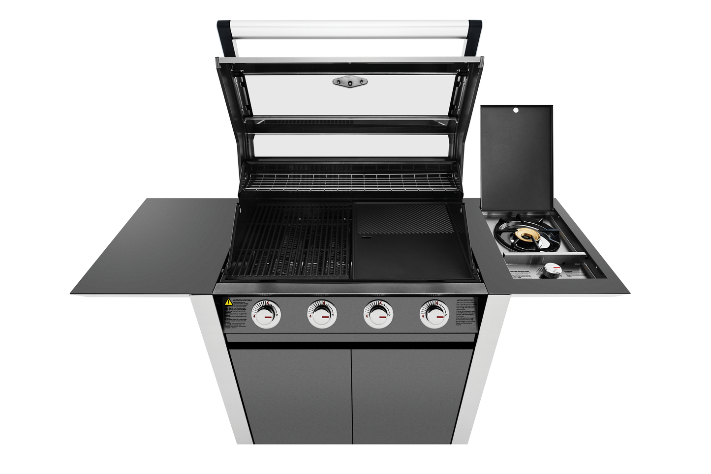 1600E Series - 4 Burner BBQ & Side Burner Trolley