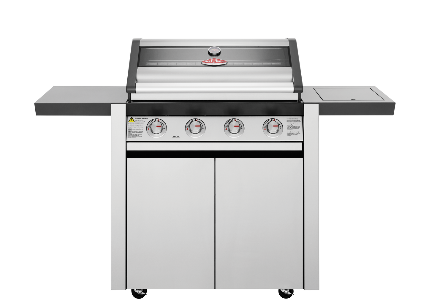 1600S Series - 4 Burner BBQ & Side Burner Trolley