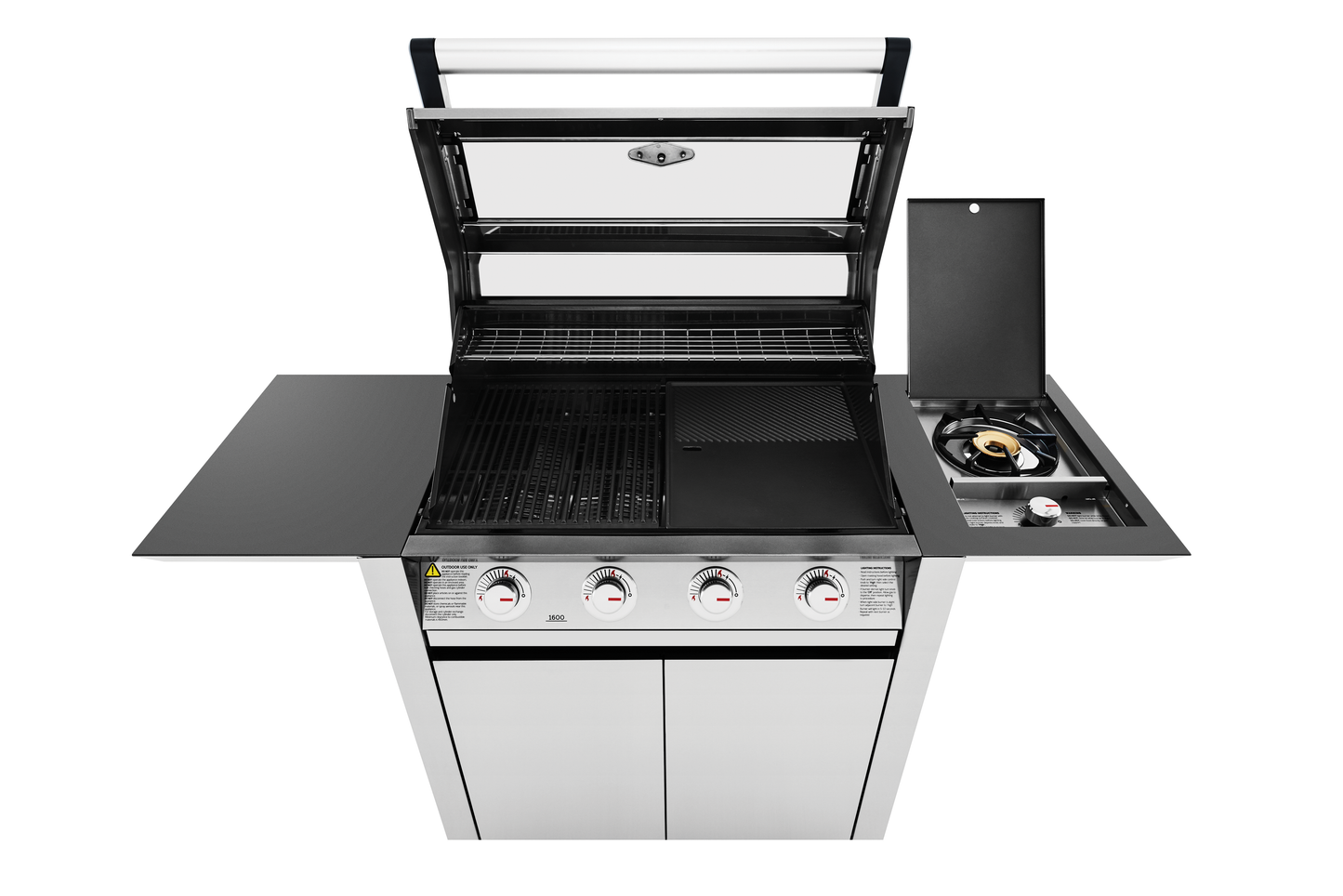 1600S Series - 4 Burner BBQ & Side Burner Trolley