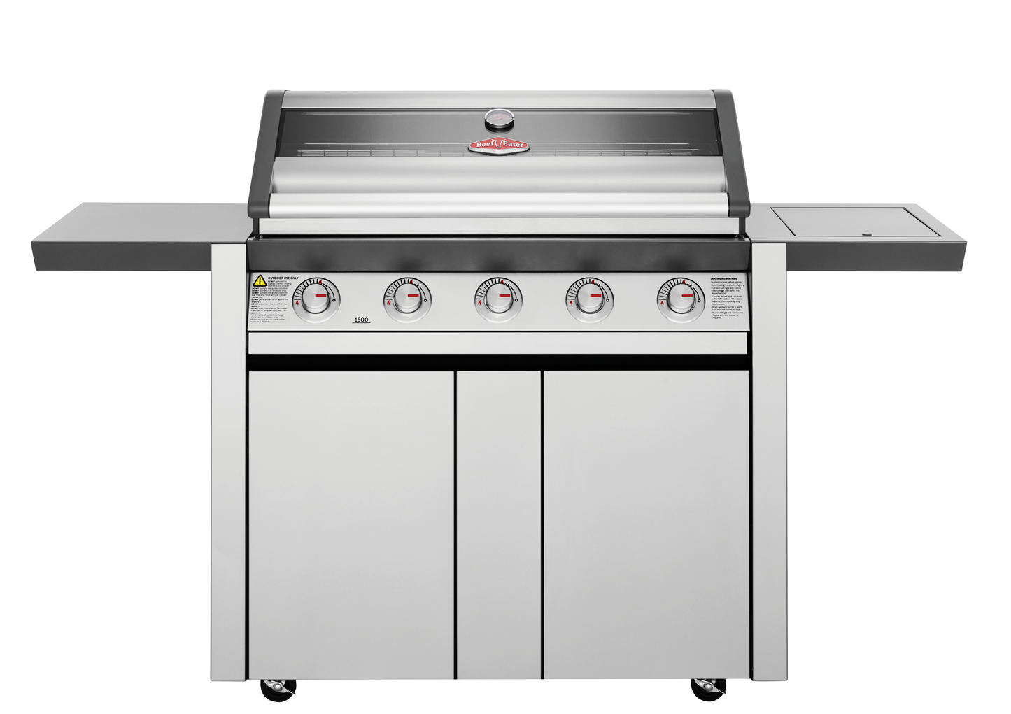 1600S Series - 5 Burner BBQ & Side Burner Trolley