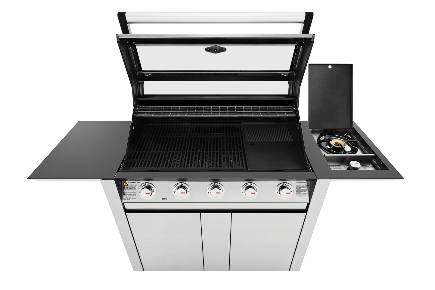 1600S Series - 5 Burner BBQ & Side Burner Trolley