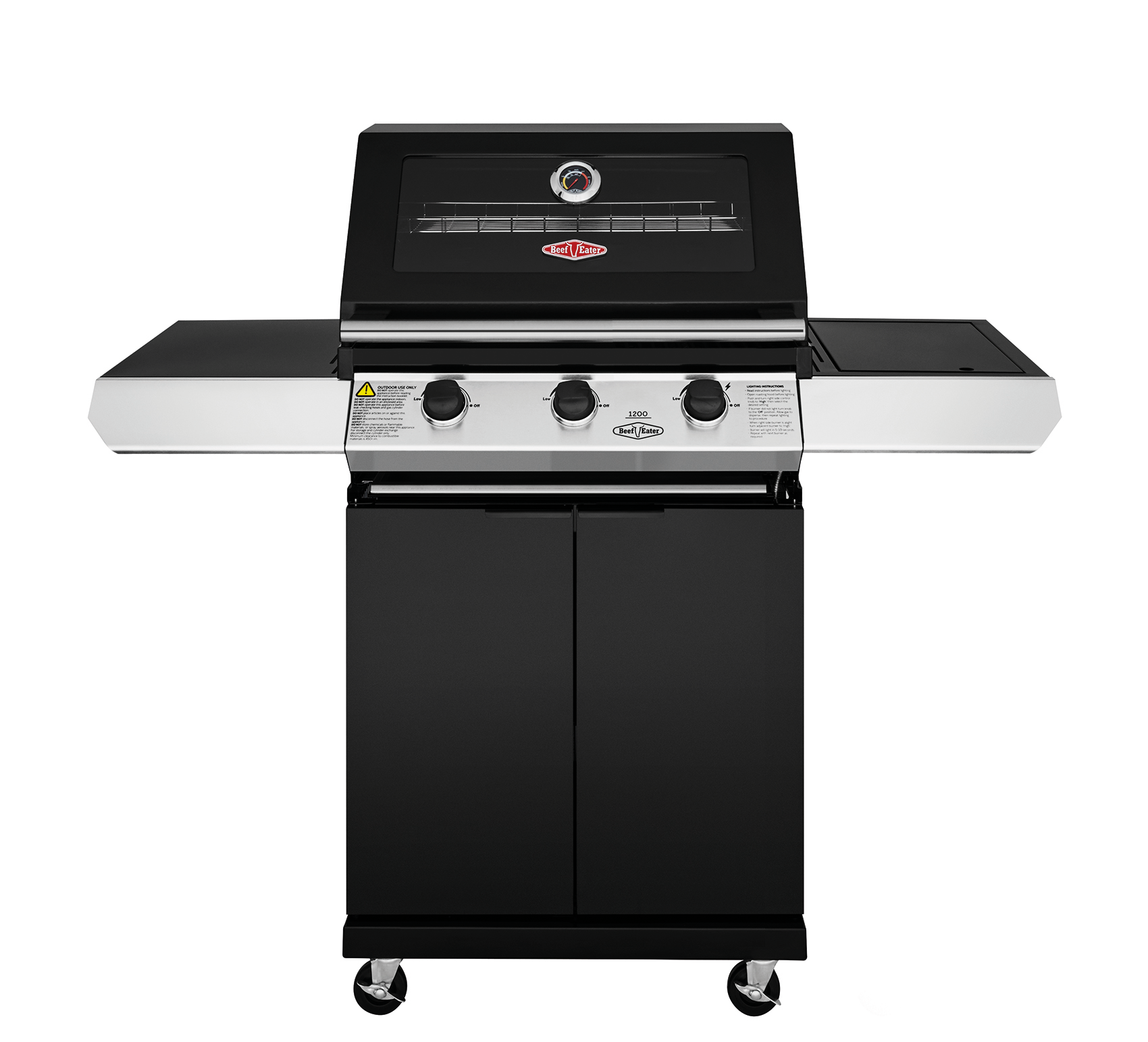 1200E Series - 3 Burner BBQ & Side Burner Trolley