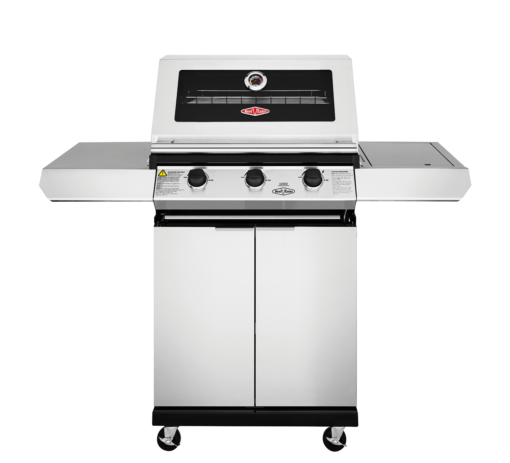 1200S Series - 3 Burner BBQ & Side Burner Trolley