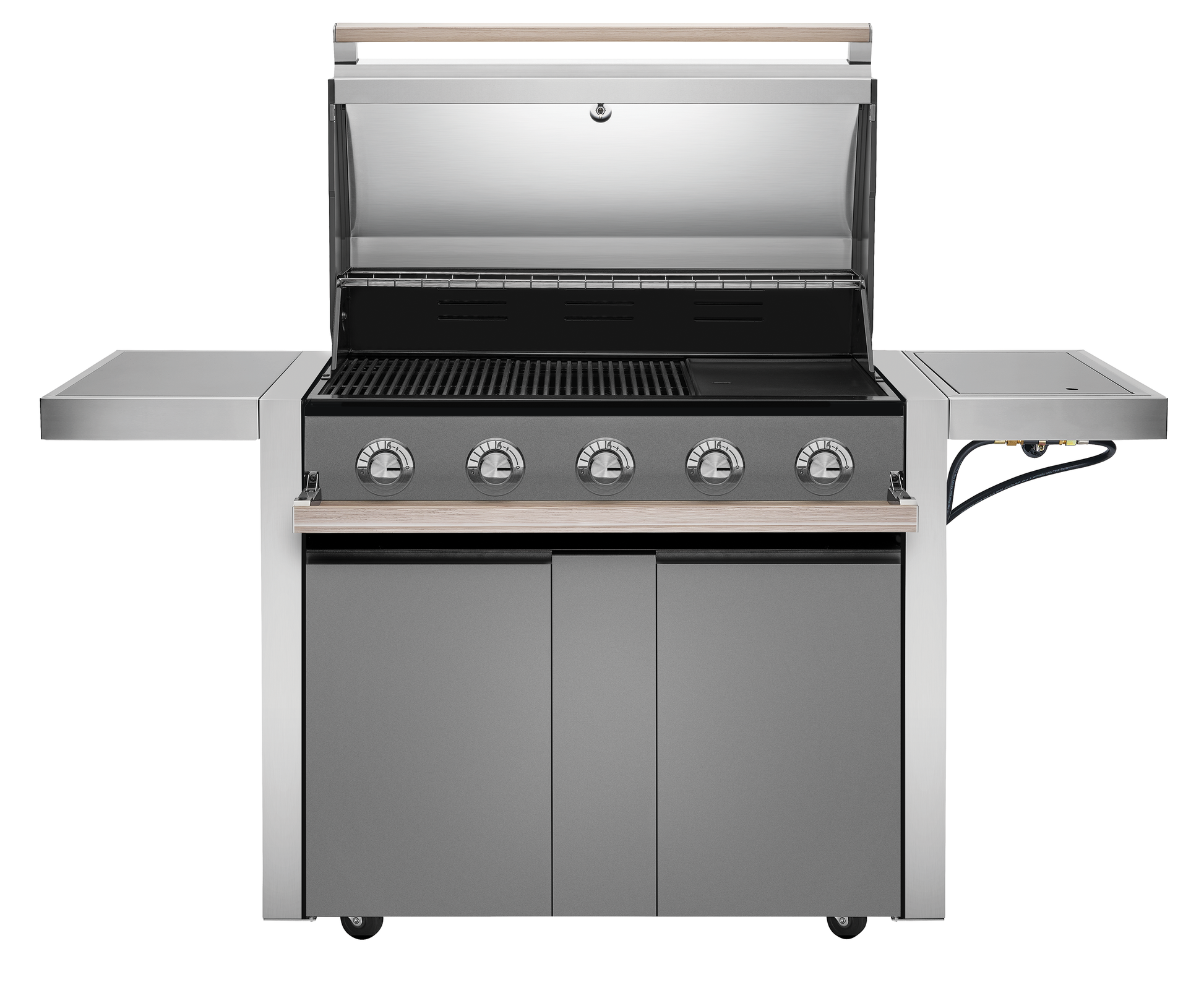 1500 Series - 5 Burner BBQ & Side Burner Trolley