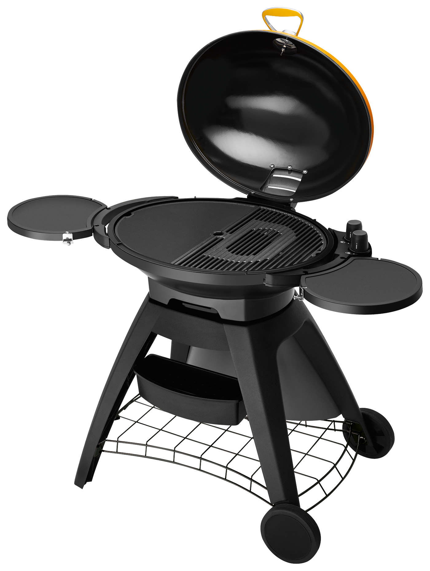 Bigg Bugg 2 Burner BBQ & Trolley - Amber Enamel