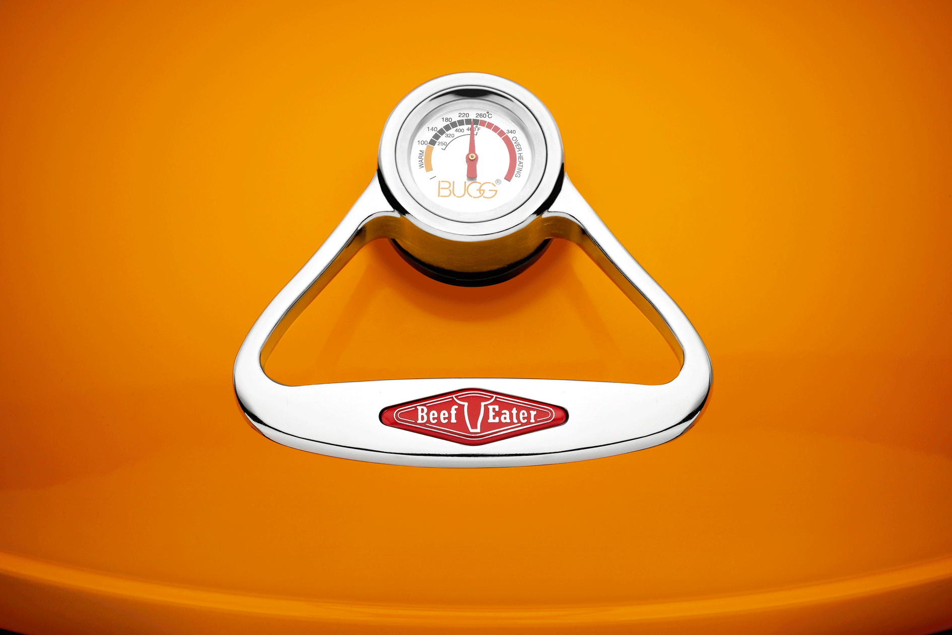 Bigg Bugg 2 Burner BBQ & Trolley - Amber Enamel