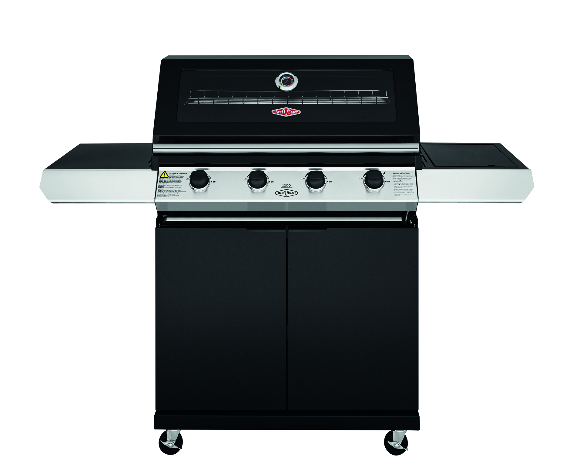 1200E Series - 4 Burner BBQ & Side Burner Trolley