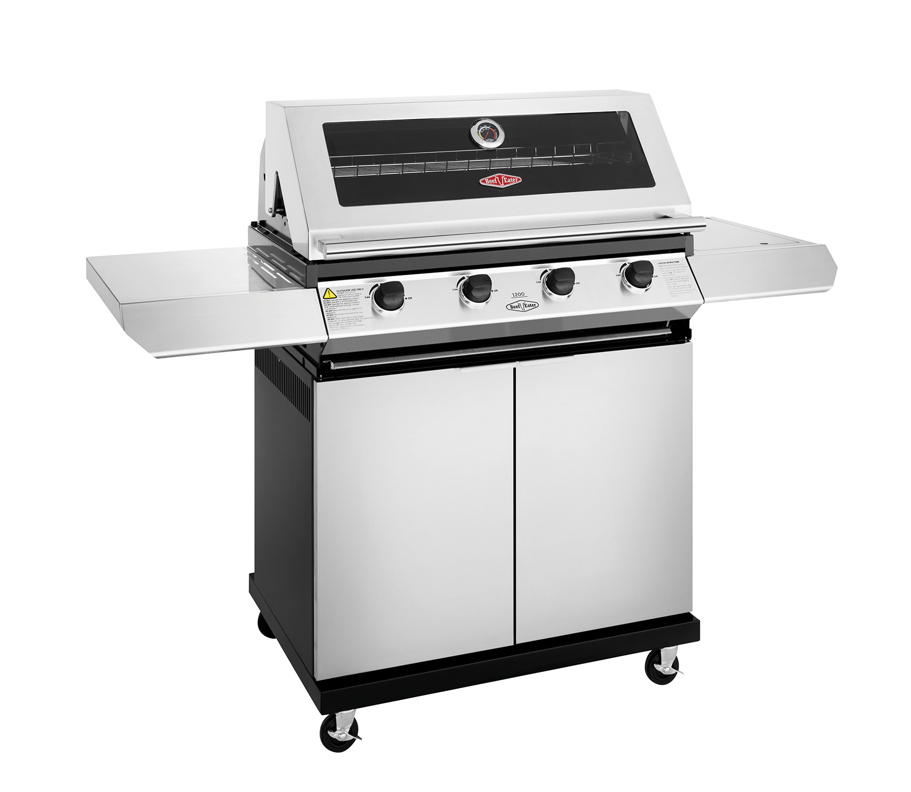 1200S Series - 4 Burner BBQ & Side Burner Trolley