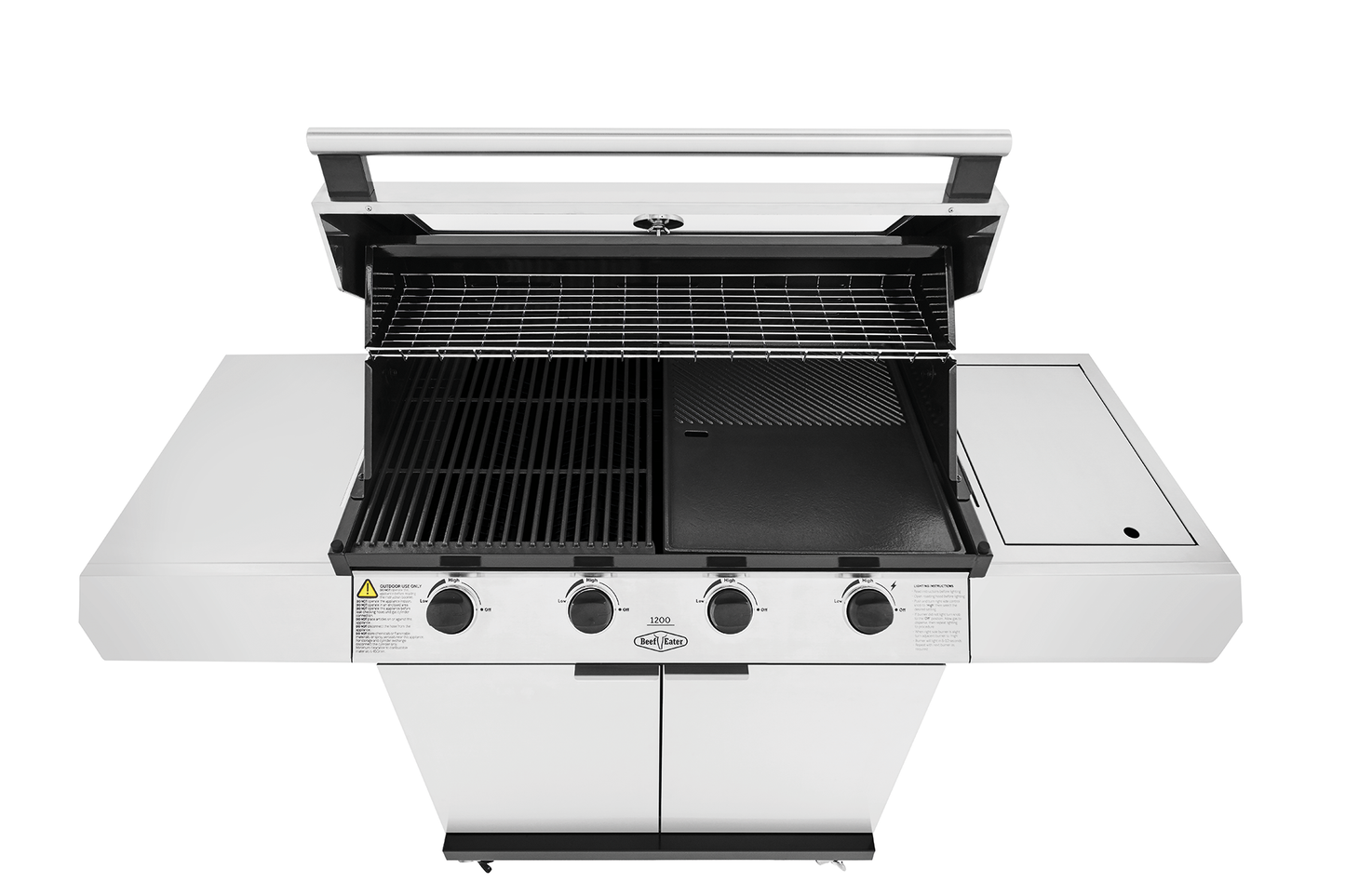 1200S Series - 4 Burner BBQ & Side Burner Trolley