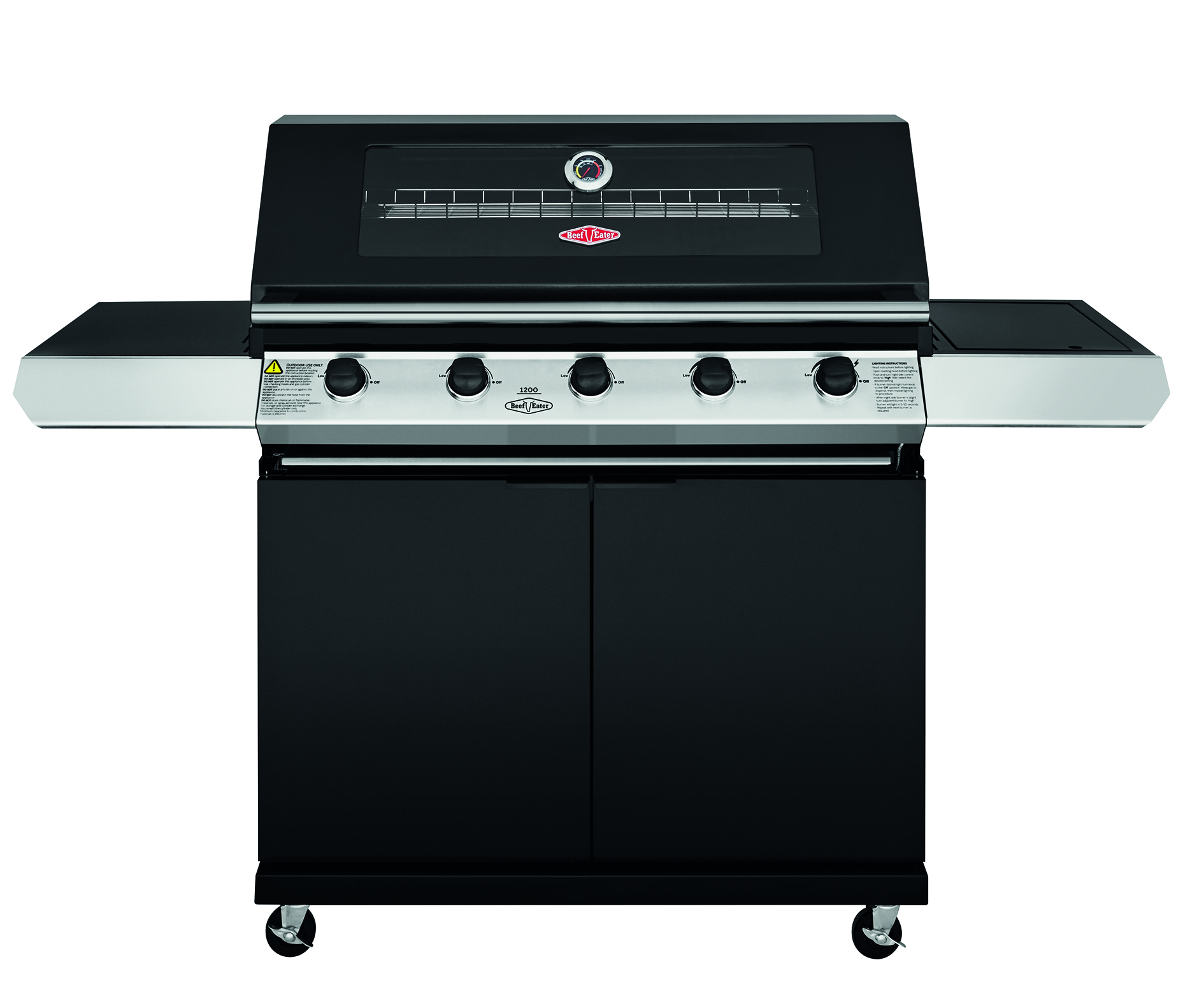 1200E Series - 5 Burner BBQ & Side Burner Trolley