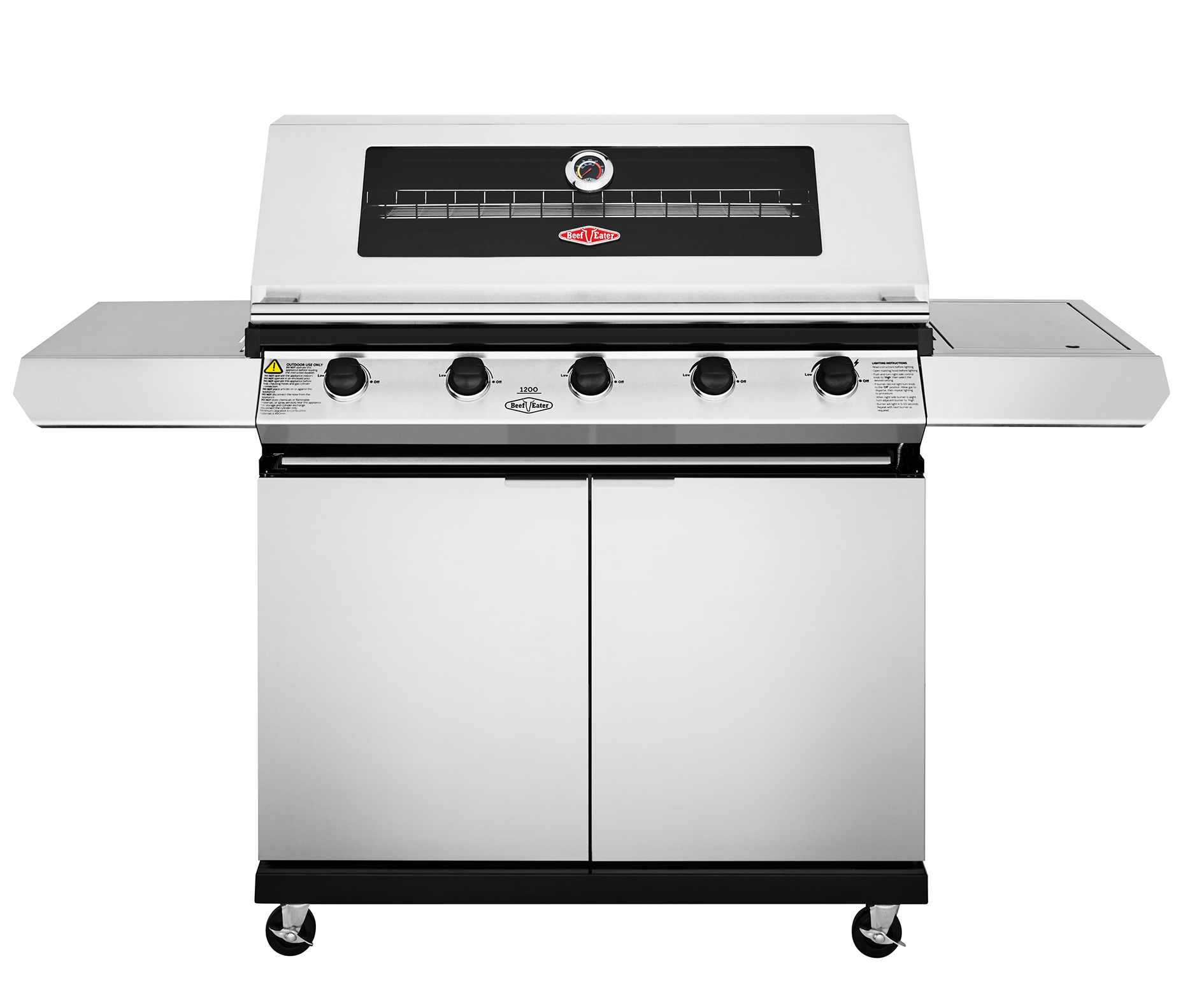 1200S Series - 5 Burner BBQ & Side Burner Trolley