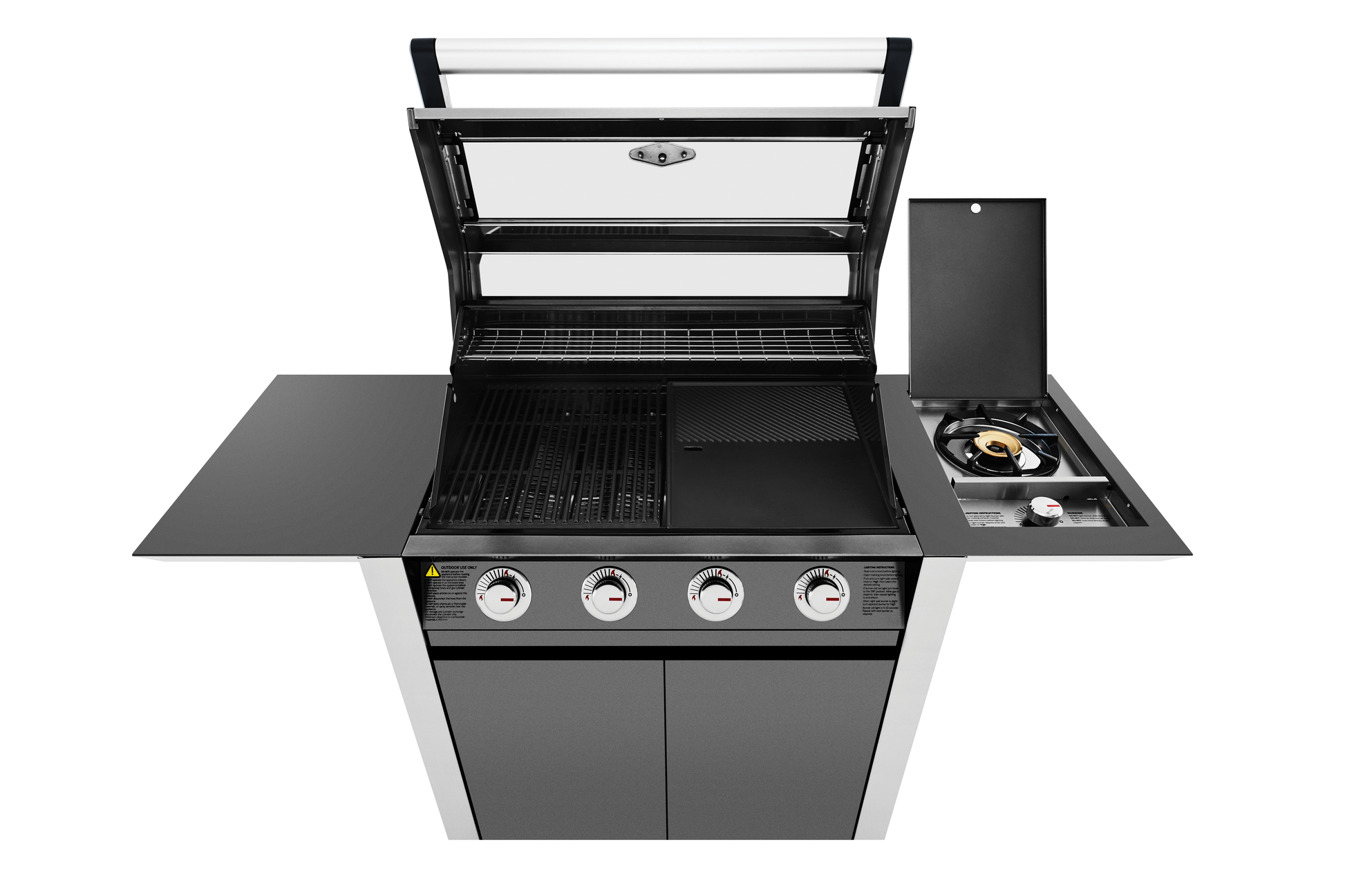 1600E Series - 4 Burner BBQ & Side Burner Trolley