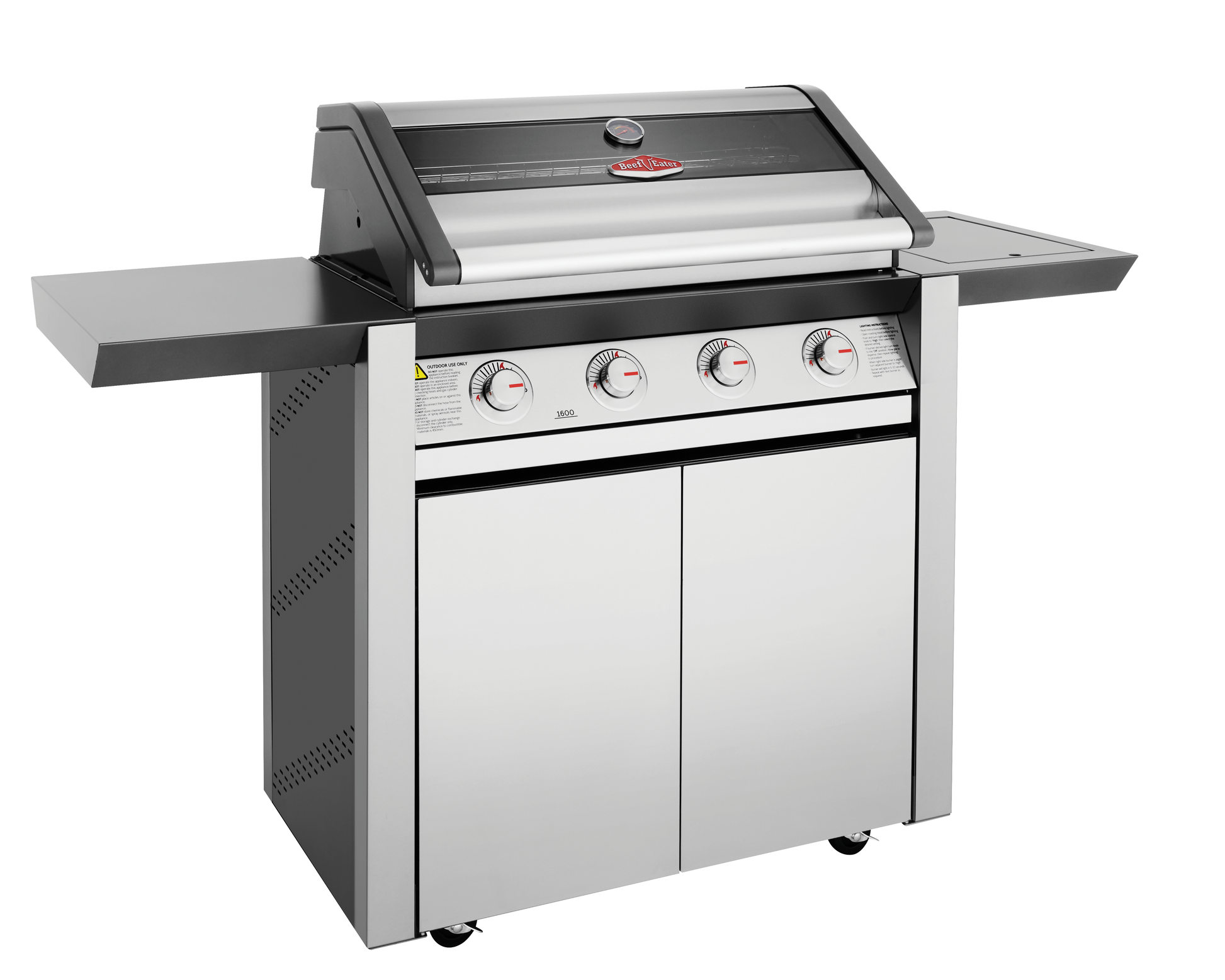 1600S Series - 4 Burner BBQ & Side Burner Trolley