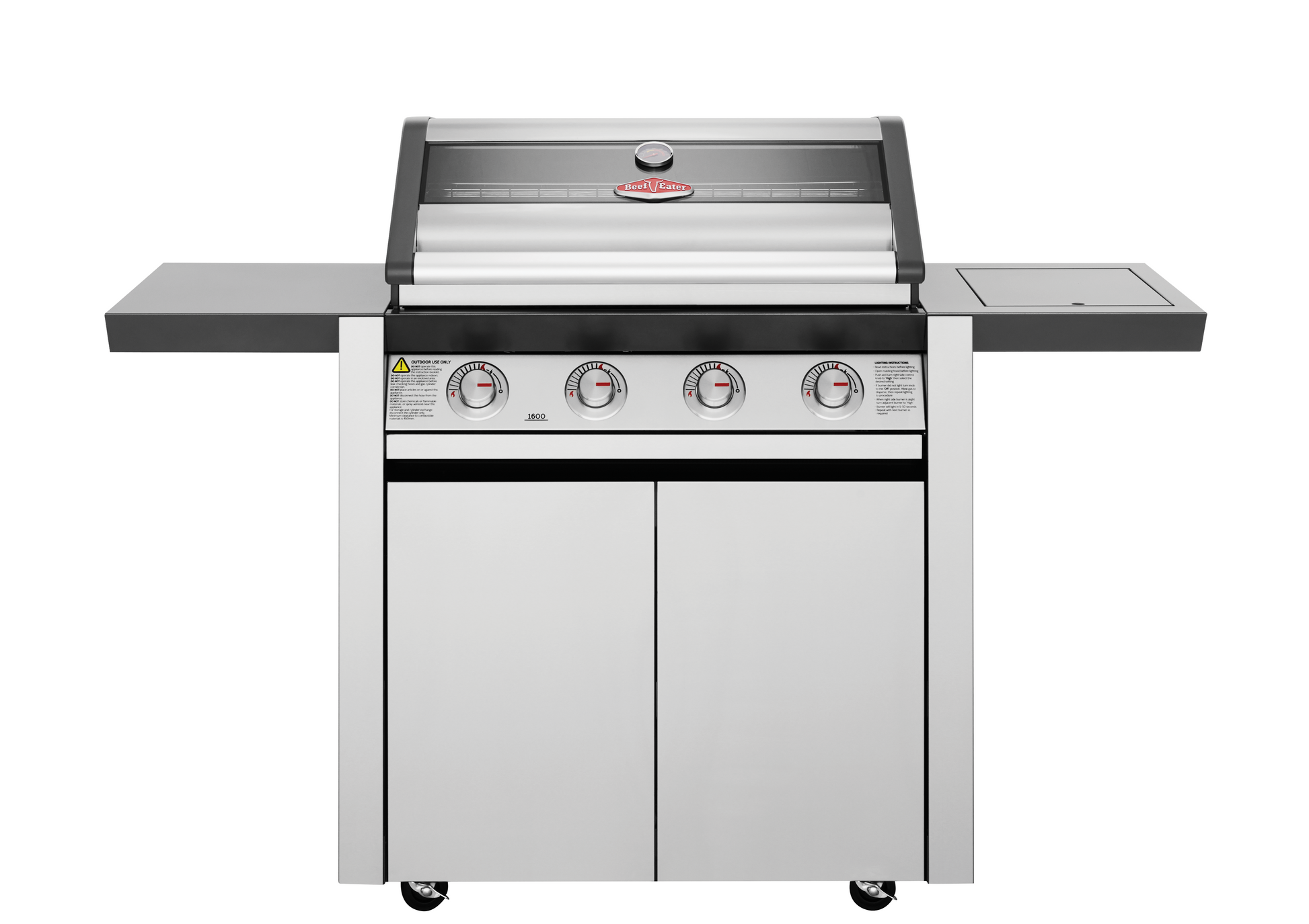 1600S Series - 4 Burner BBQ & Side Burner Trolley