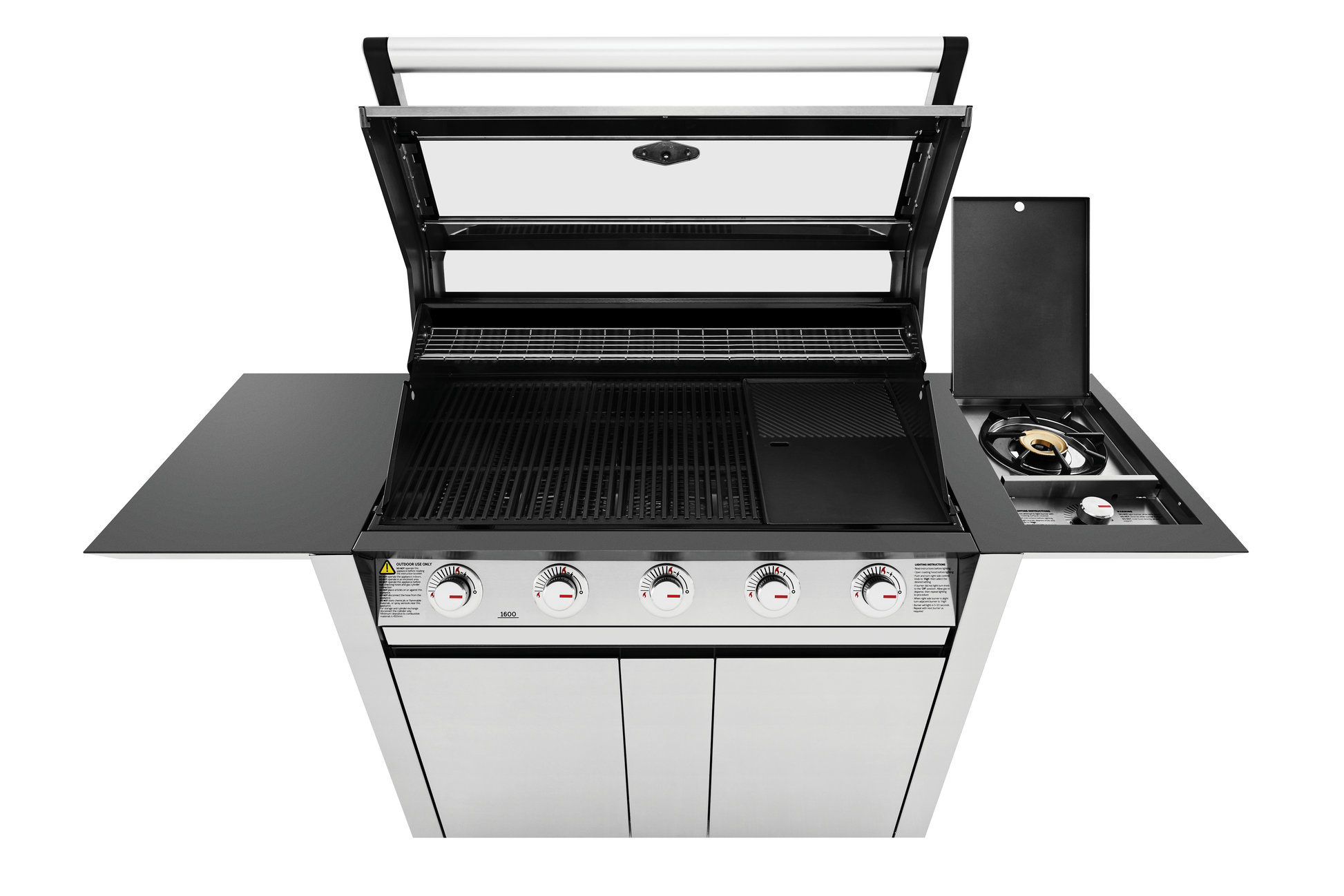 1600S Series - 5 Burner BBQ & Side Burner Trolley