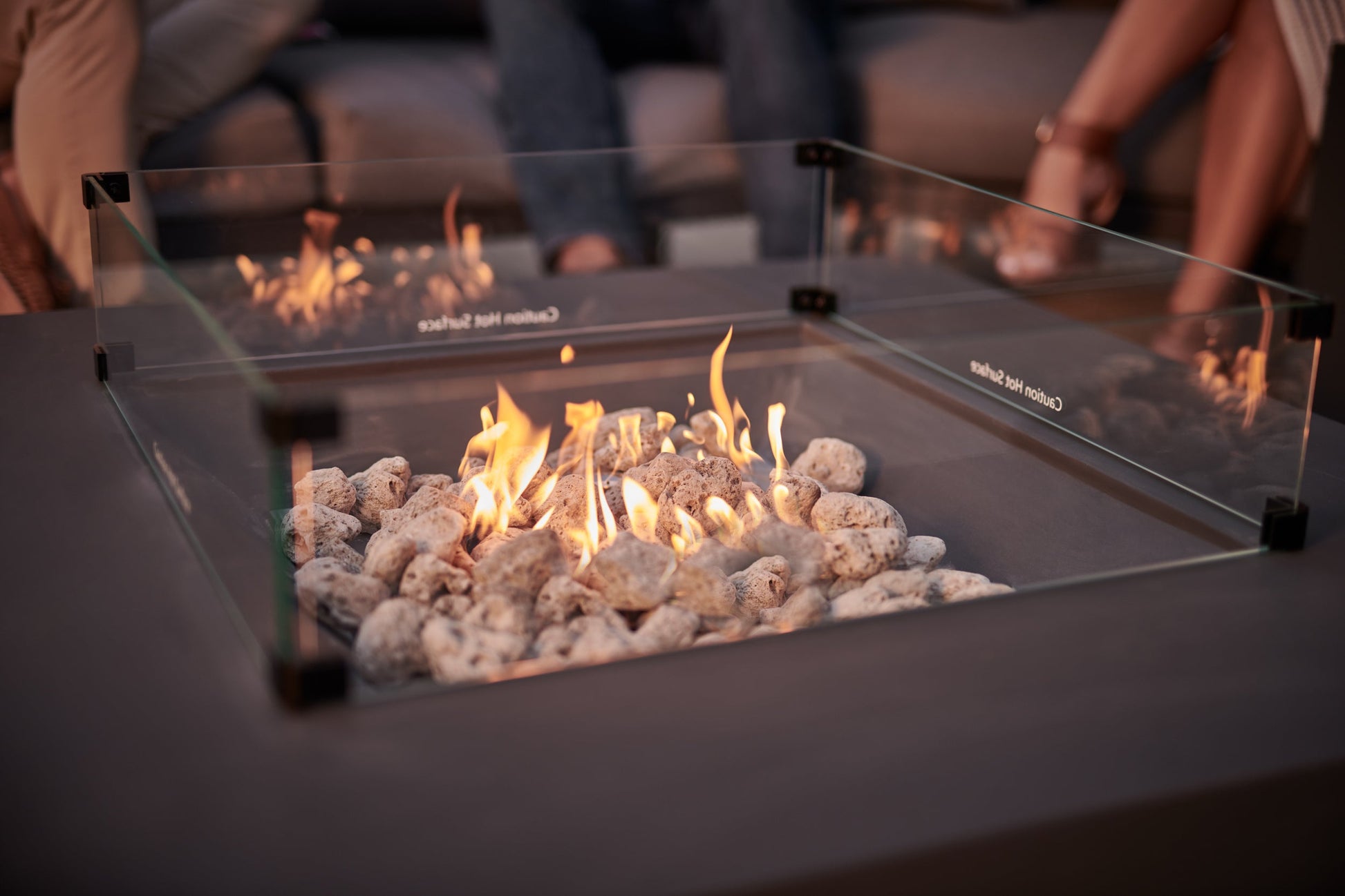 Gio 4 Seat Lounge Set with Coffee Table and Free Fire Pit Coffee Table