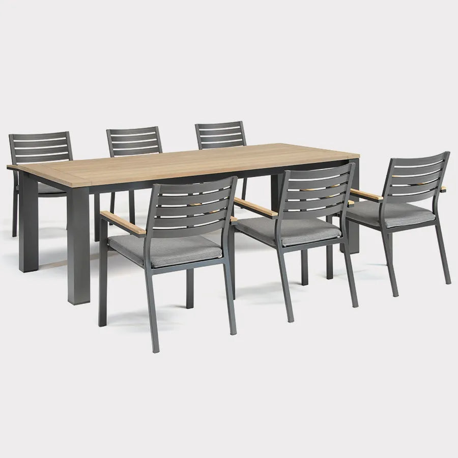 elba Dining Set with 6 Chairs and Dining Table